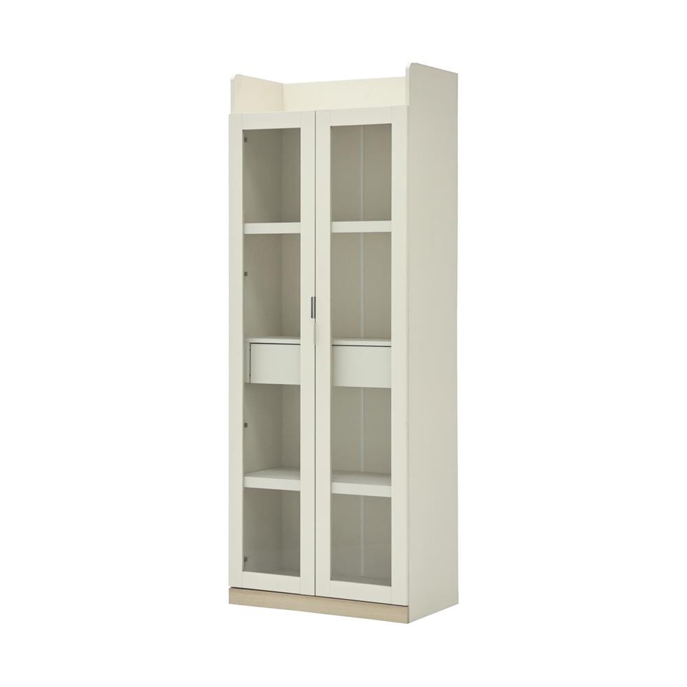 ตู้โชว์ 2 บานเปิด BURO AVANI 75-B 75 ซม. สีครีม/โอ๊ค