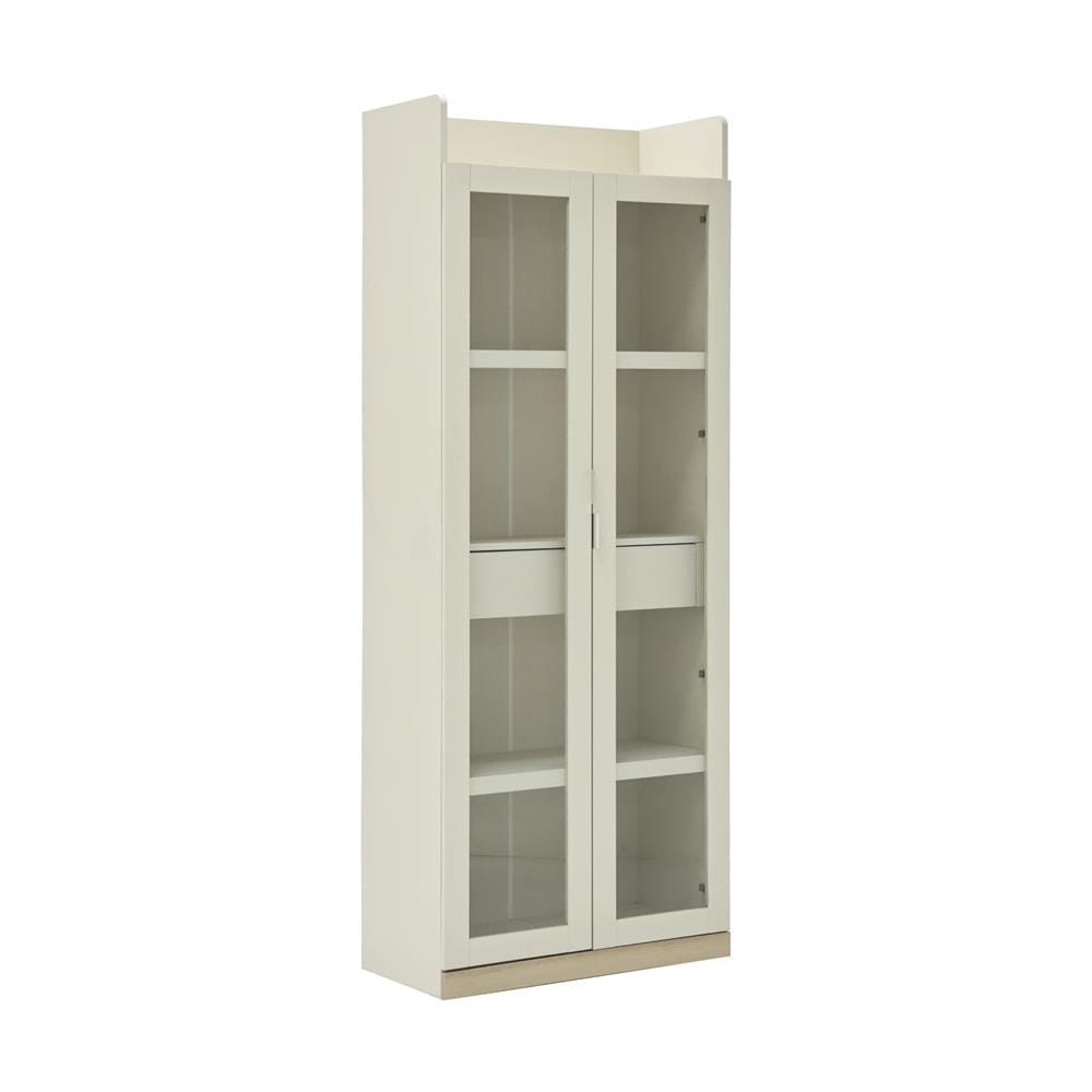 ตู้โชว์ 2 บานเปิด BURO AVANI 75-B 75 ซม. สีครีม/โอ๊ค