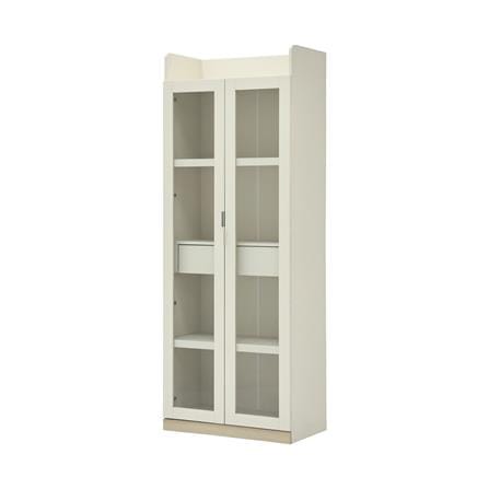 ตู้โชว์ 2 บานเปิด BURO AVANI 75-B 75 ซม. สีครีม/โอ๊ค_0