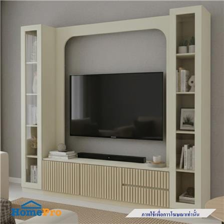 ชุดตู้วางทีวี BURO AVANI TV-210 210 ซม. สีครีม/โอ๊ค_6