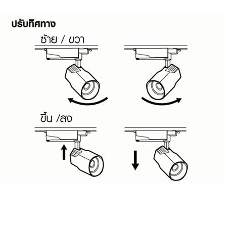 แทรคไลท์ ติดราง LED CARINI DR-45 40 วัตต์ DAYLIGHT/COOL WHITE/WARM WHITE สีขาว_2