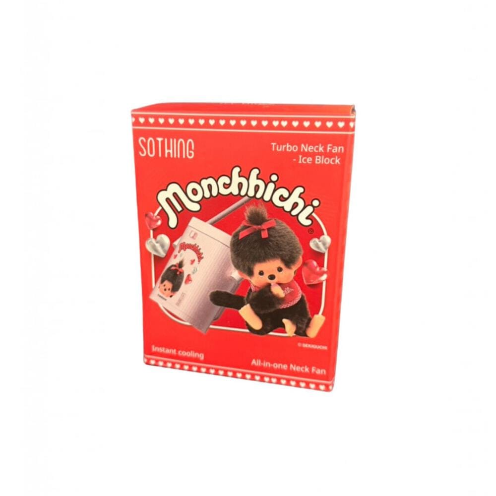 พัดลมคล้องคอ 1 นิ้ว SOTHING ICE CUBE-PK MONCHHICHI สีชมพู