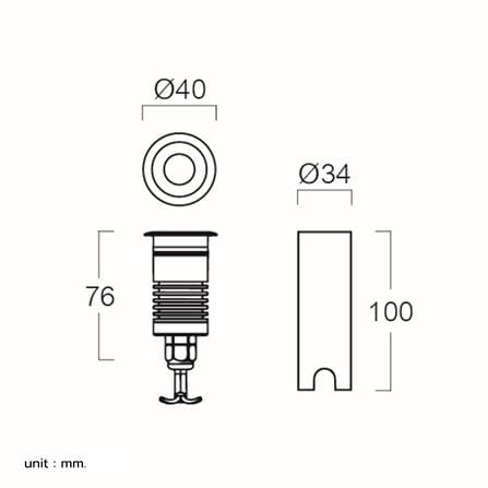 ไฟฝังพื้น LED L&E 9N-01329 3 วัตต์ WARM WHITE สีเงิน_3