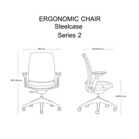 เก้าอี้สุขภาพ MODERNFORM STEELCASE SERIES2 สีเทา_3