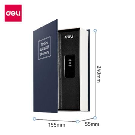 กล่องนิรภัยทรงหนังสือ DELI ET647-BL-01 สีน้ำเงิน_6