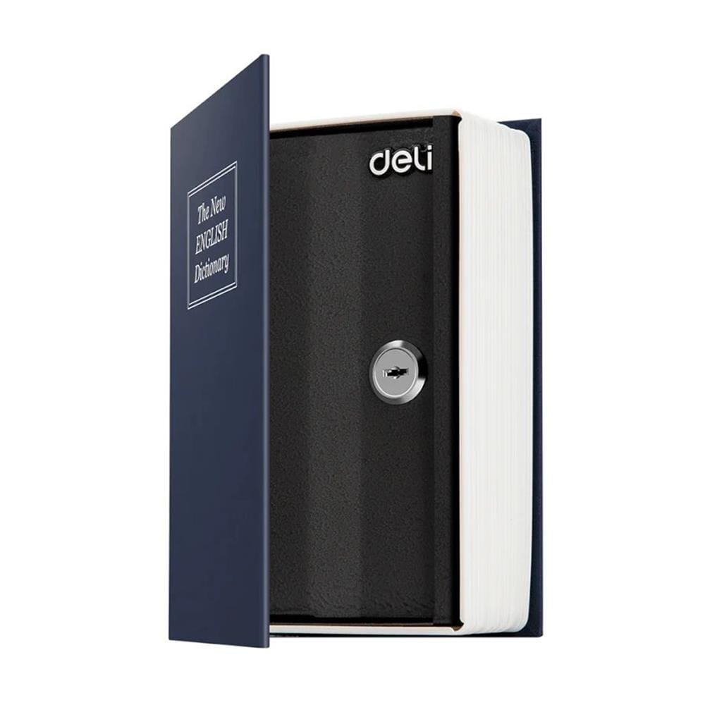 กล่องนิรภัยทรงหนังสือ DELI ET641-BL-01 สีน้ำเงิน