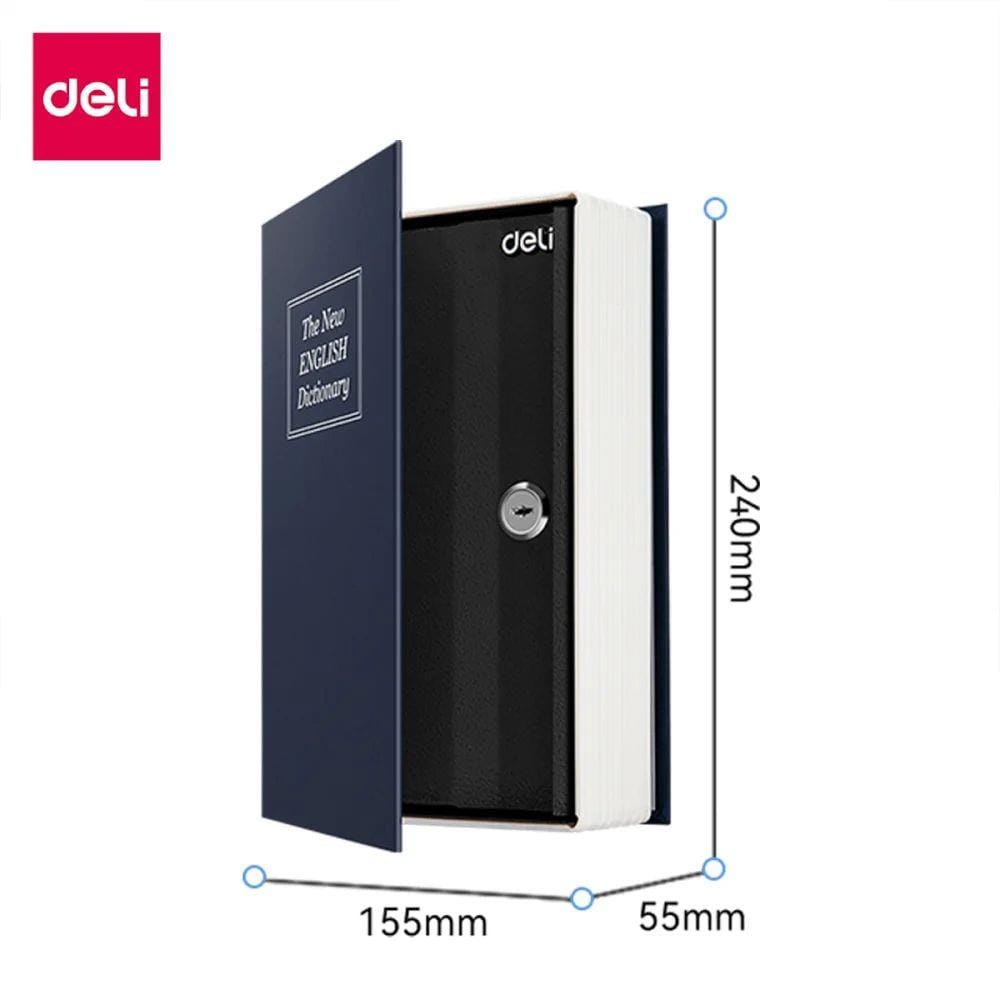 กล่องนิรภัยทรงหนังสือ DELI ET641-BL-01 สีน้ำเงิน