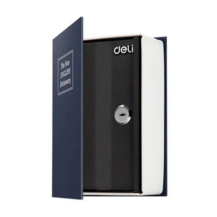 กล่องนิรภัยทรงหนังสือ DELI ET641-BL-01 สีน้ำเงิน_0