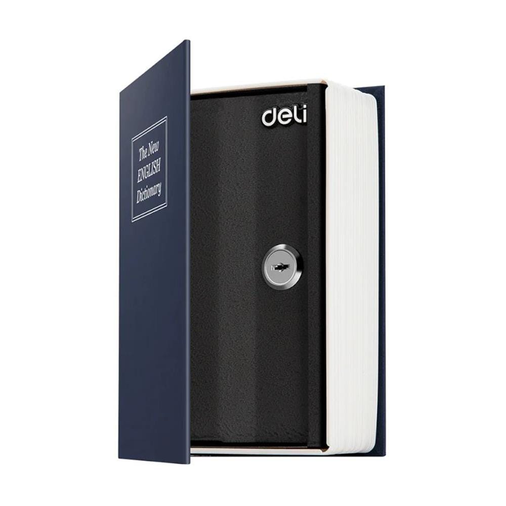 กล่องนิรภัยทรงหนังสือ DELI ET640-BL-01 สีน้ำเงิน