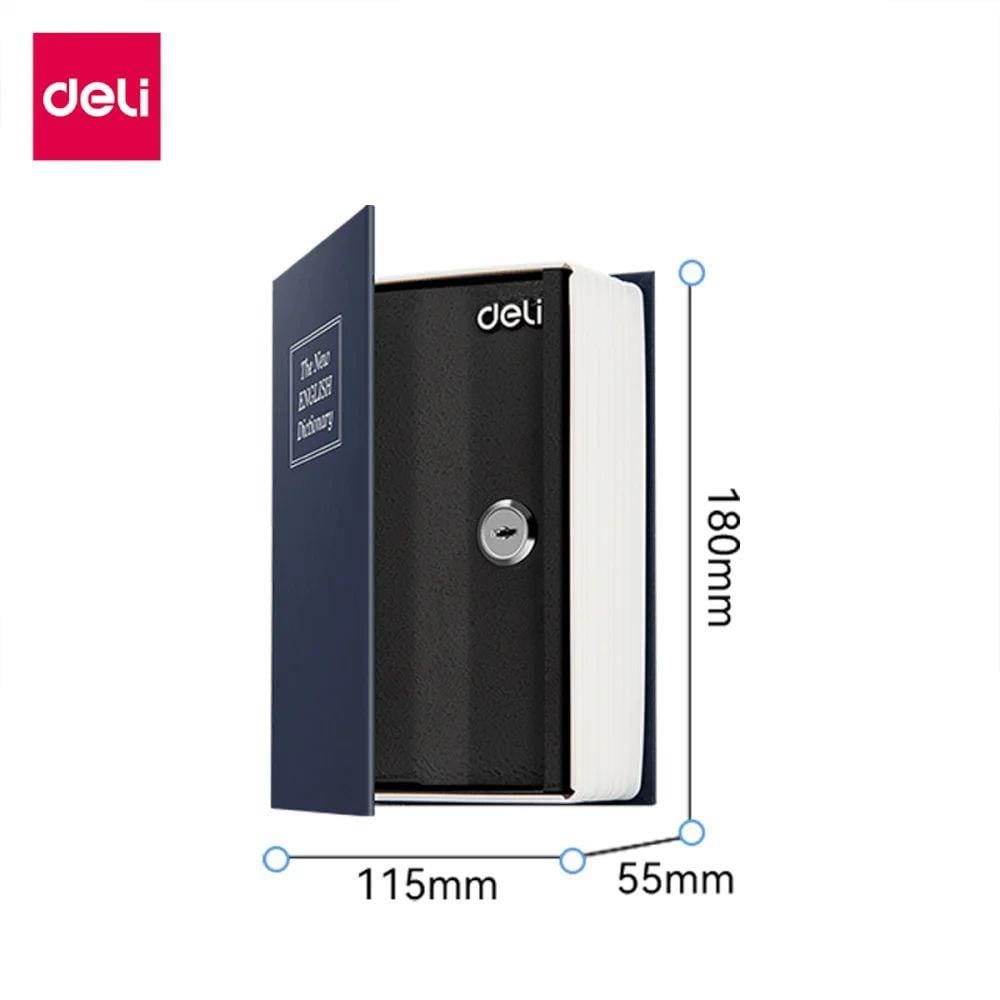 กล่องนิรภัยทรงหนังสือ DELI ET640-BL-01 สีน้ำเงิน