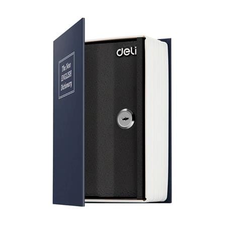 กล่องนิรภัยทรงหนังสือ DELI ET640-BL-01 สีน้ำเงิน_0