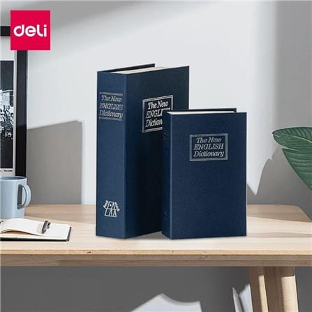 กล่องนิรภัยทรงหนังสือ DELI ET640-BL-01 สีน้ำเงิน_1
