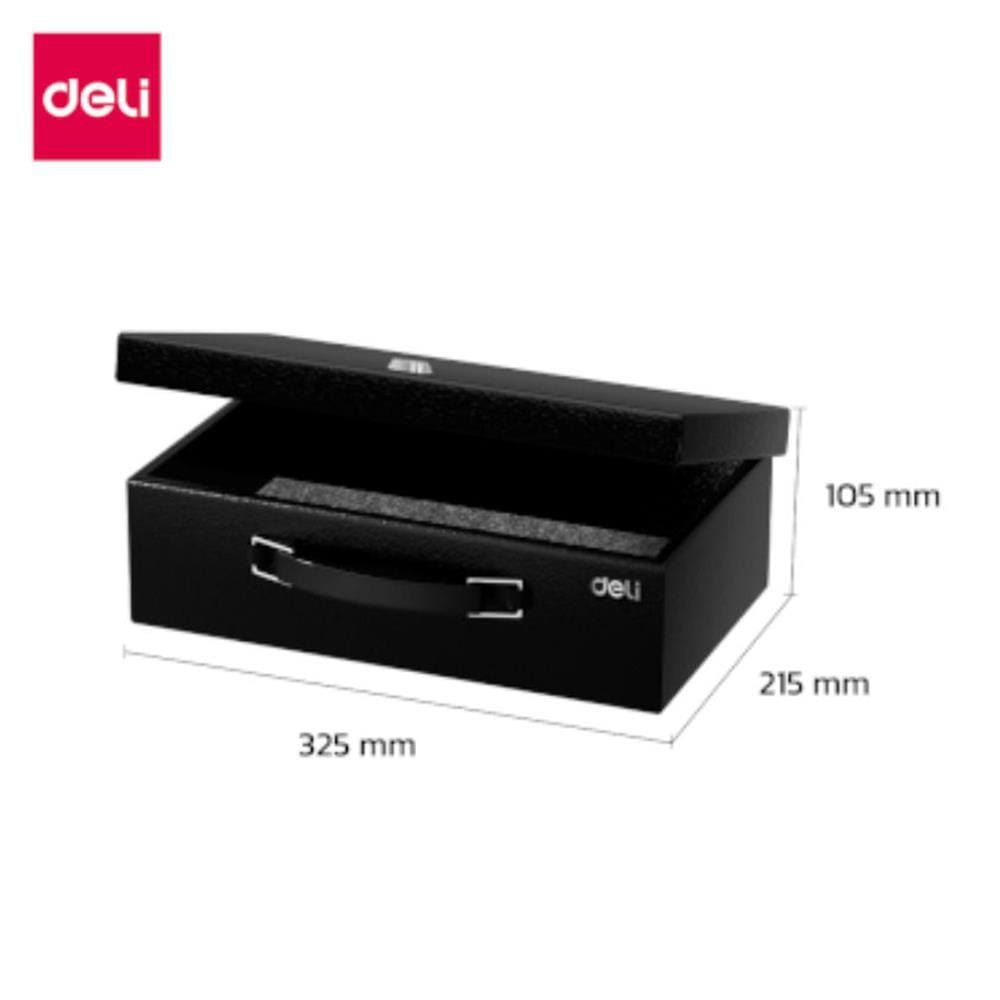 กล่องนิรภัย DELI ET610-BK-01 สีดำ
