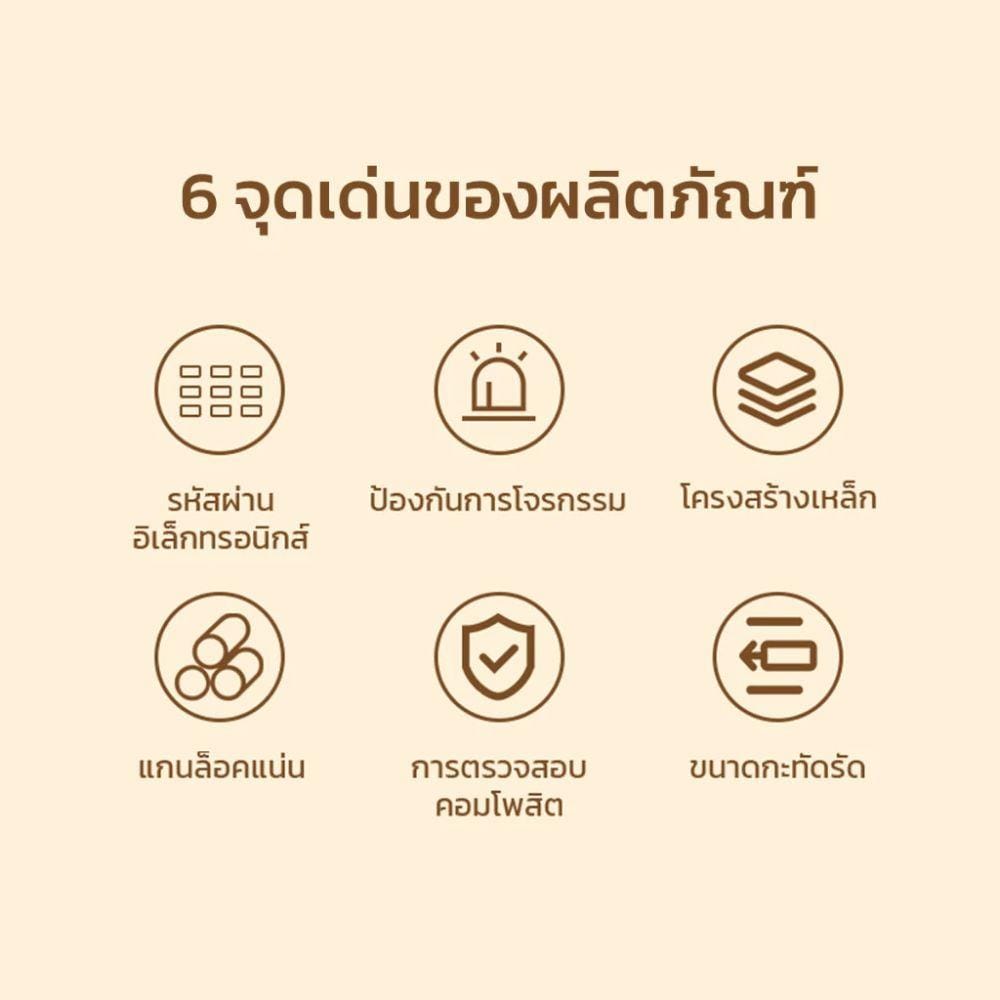 ตู้นิรภัย FINGERPRINT DELI AE681-Z-WH-01 สีขาว