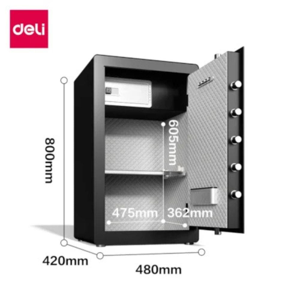 ตู้นิรภัย FINGERPRINT DELI AE803-BK-01 สีดำ