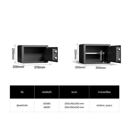 ตู้นิรภัย ELECTRONIC DELI AE680-WH-01 สีขาว_6