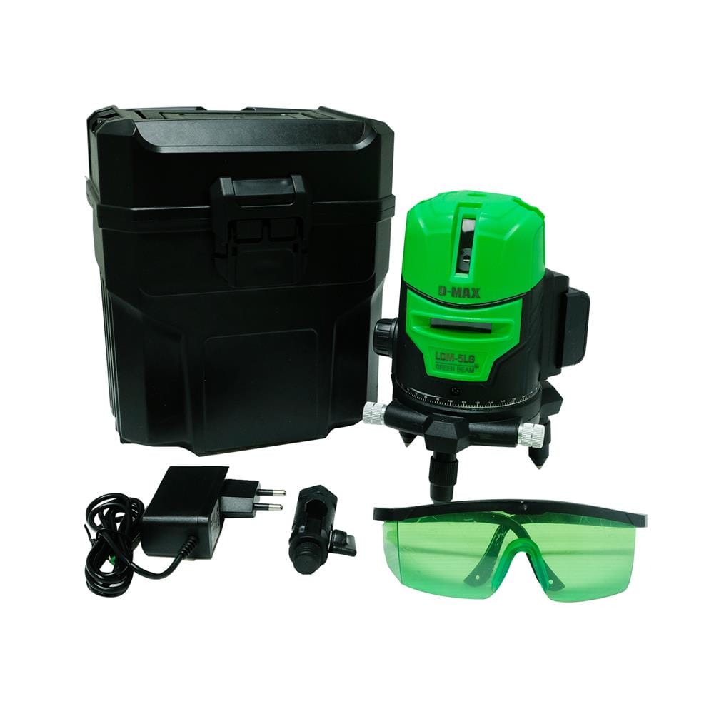 เครื่องวัดระดับเลเซอร์แสงสีเขียว 5 เส้น D-MAX LDM-5LG