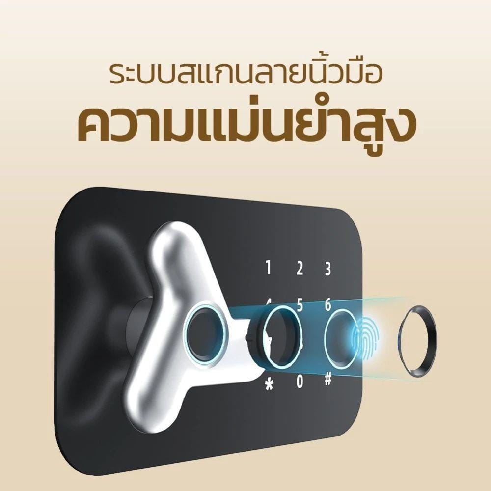 ตู้นิรภัย FINGERPRINT DELI AE650-WH-01 สีขาว