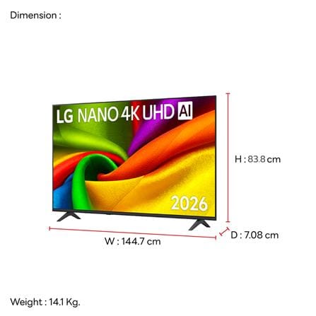 ทีวีแอลอีดี นาโน 65 นิ้ว LG (4K, LED, WEB OS) 65NU855BPSA_10