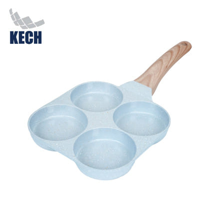 กระทะ 4 ช่อง 18 ซม. KECH CERAMIC IH สีฟ้า_0