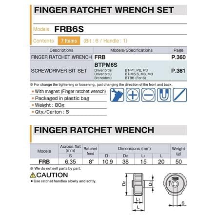 ไขควงอเนกประสงค์ TONE FRB6S (ชุด 7 ชิ้น)_2