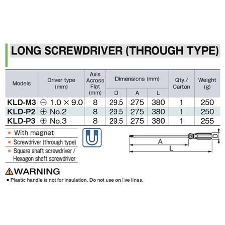 ไขควงหัวแบน TONE KLD-M3_2