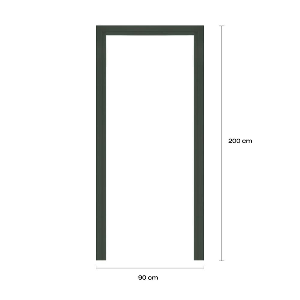 วงกบประตูโพลีสไตรีน LINEDEKOR 90x200 ซม. สีเขียวเข้มอมเทา