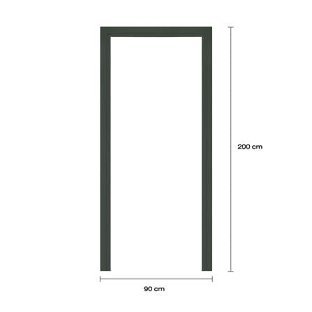 วงกบประตูโพลีสไตรีน LINEDEKOR 90x200 ซม. สีเขียวเข้มอมเทา_3