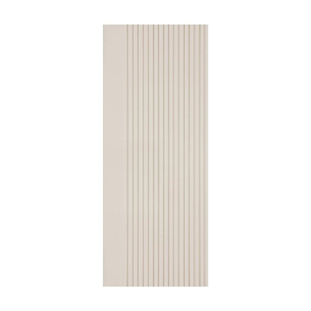 ประตูภายในโพลีสไตรีน ไม่เจาะลูกบิด LINEDEKOR VERTICAL 80x200 ซม. สีครีม