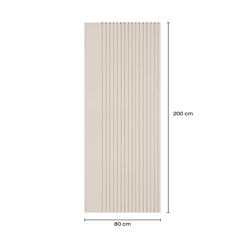ประตูภายในโพลีสไตรีน ไม่เจาะลูกบิด LINEDEKOR VERTICAL 80x200 ซม. สีครีม