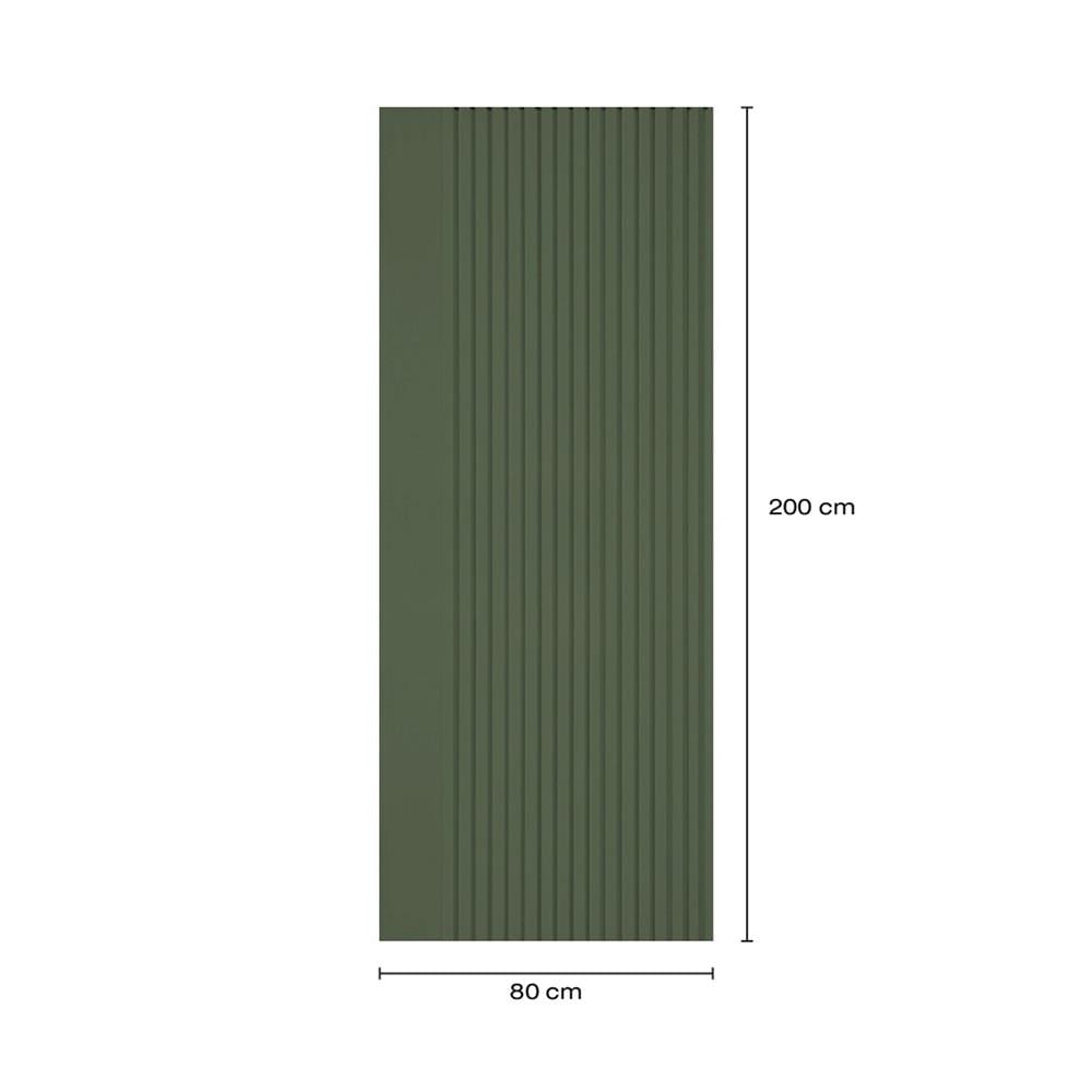 ประตูภายในโพลีสไตรีน ไม่เจาะลูกบิด LINEDEKOR VERTICAL 80x200 ซม. สีเขียวเข้ม