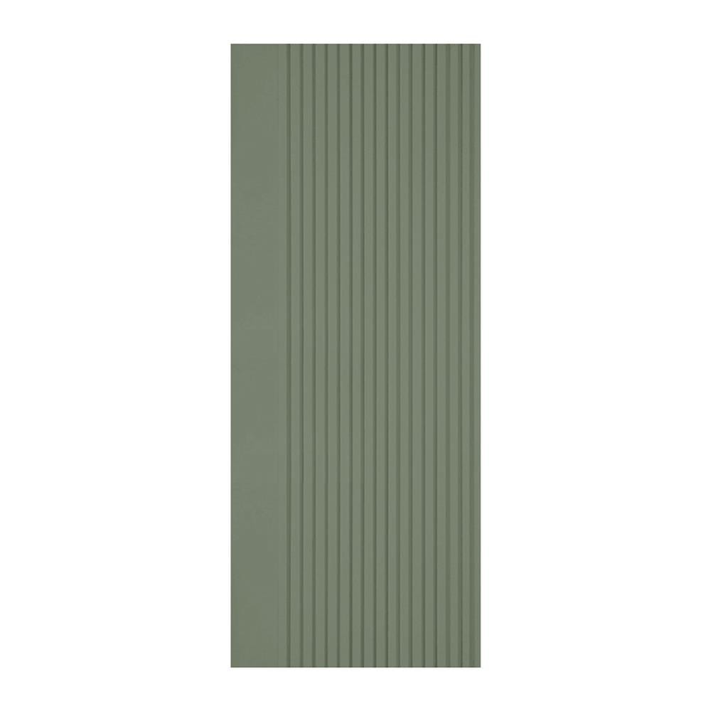 ประตูภายในโพลีสไตรีน ไม่เจาะลูกบิด LINEDEKOR VERTICAL 90x200 ซม. สีเขียวอ่อนอมเทา