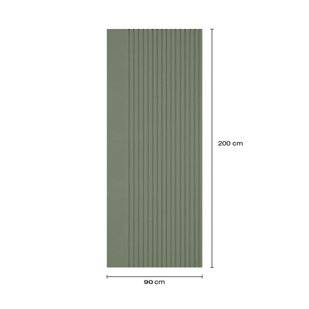 ประตูภายในโพลีสไตรีน ไม่เจาะลูกบิด LINEDEKOR VERTICAL 90x200 ซม. สีเขียวอ่อนอมเทา