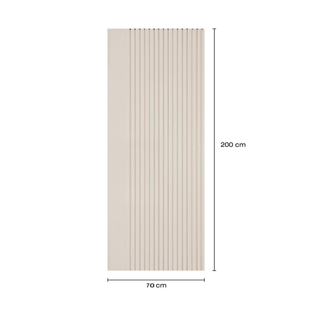 ประตูภายในโพลีสไตรีน ไม่เจาะลูกบิด LINEDEKOR VERTICAL 70x200 ซม. สีครีม
