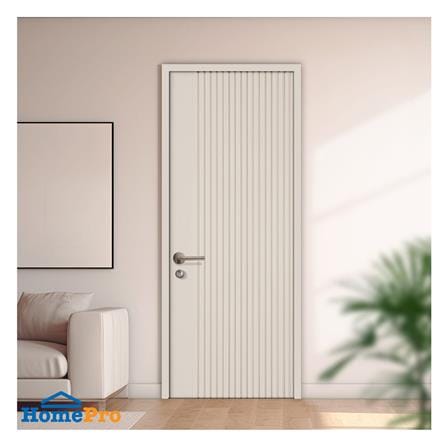 ประตูภายในโพลีสไตรีน ไม่เจาะลูกบิด LINEDEKOR VERTICAL 70x200 ซม. สีครีม_2