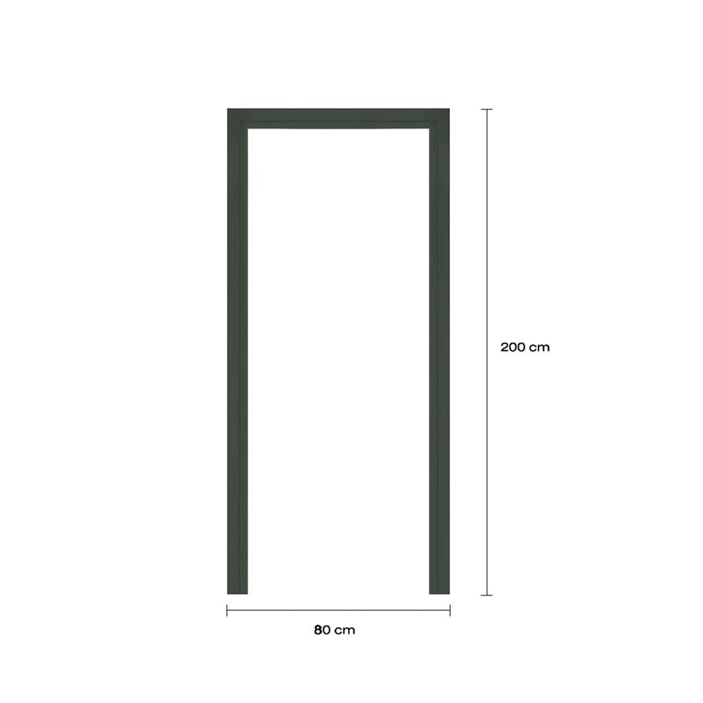 วงกบประตูโพลีสไตรีน LINEDEKOR 80x200 ซม. สีเขียวเข้มอมเทา
