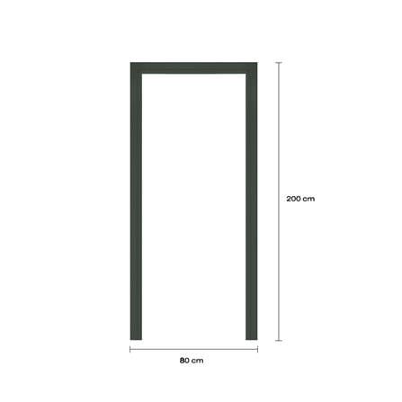 วงกบประตูโพลีสไตรีน LINEDEKOR 80x200 ซม. สีเขียวเข้มอมเทา_3
