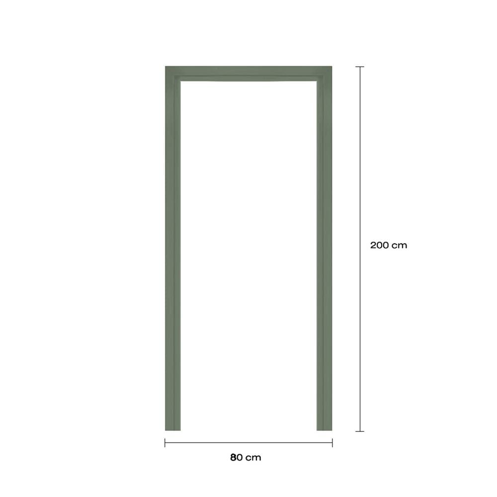 วงกบประตูโพลีสไตรีน LINEDEKOR 80x200 ซม. สีเขียวอ่อนอมเทา