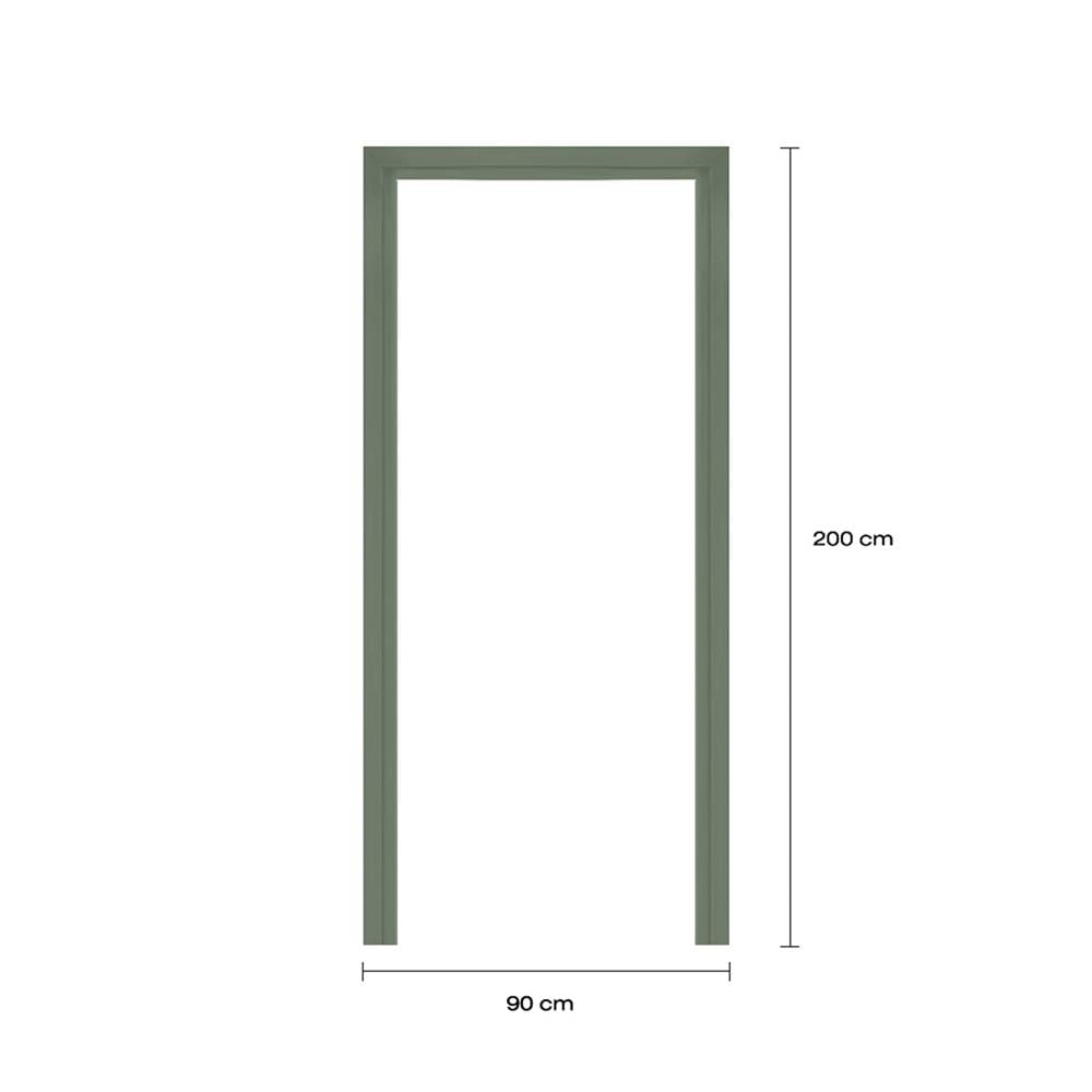 วงกบประตูโพลีสไตรีน LINEDEKOR 90x200 ซม. สีเขียวอ่อนอมเทา