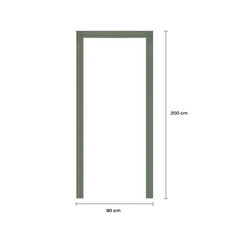 วงกบประตูโพลีสไตรีน LINEDEKOR 90x200 ซม. สีเขียวอ่อนอมเทา_3
