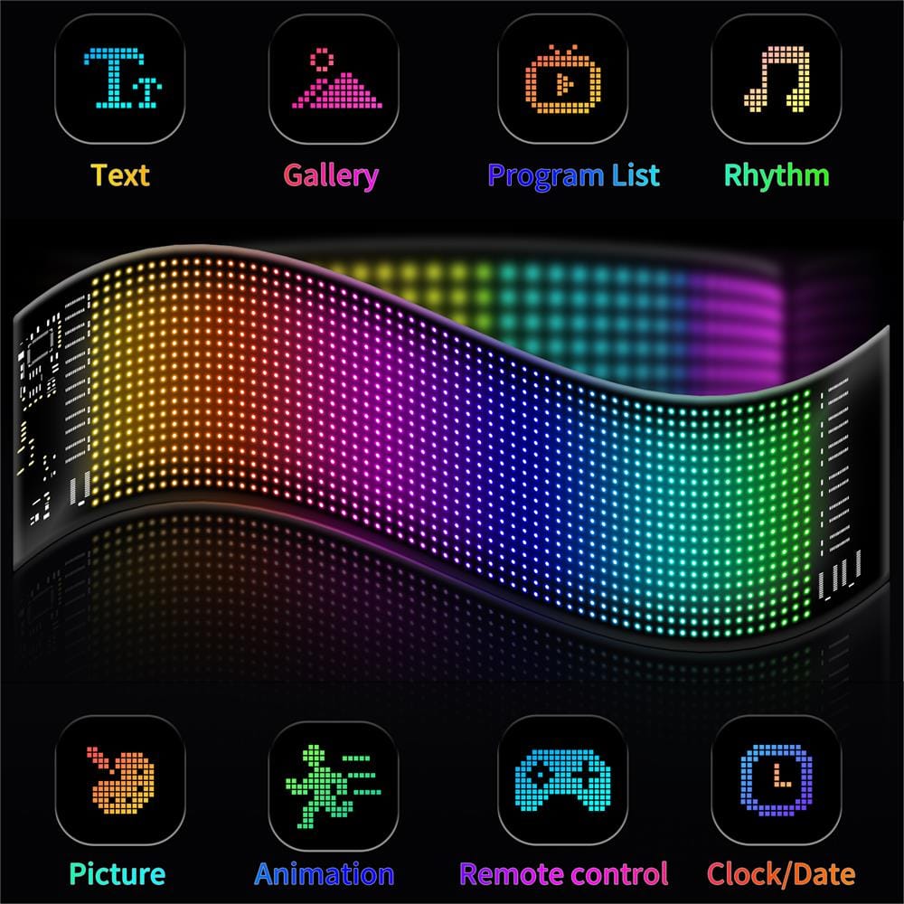 ป้ายไฟ LED HOMEPRO SMART PIXEL MATRIX 20x64 พิกเซล 10 วัตต์ RGB