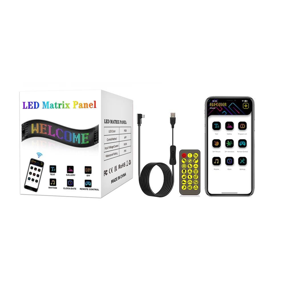 ป้ายไฟ LED HOMEPRO SMART PIXEL MATRIX 20x64 พิกเซล 10 วัตต์ RGB