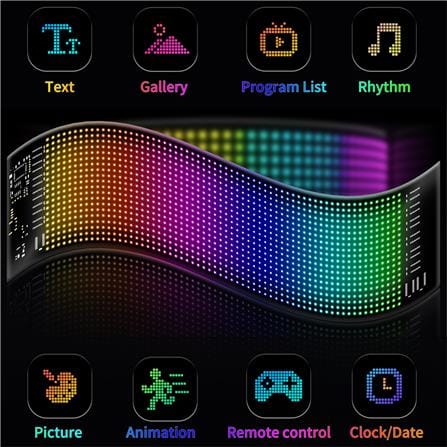 ป้ายไฟ LED HOMEPRO SMART PIXEL MATRIX 20x64 พิกเซล 10 วัตต์ RGB_4