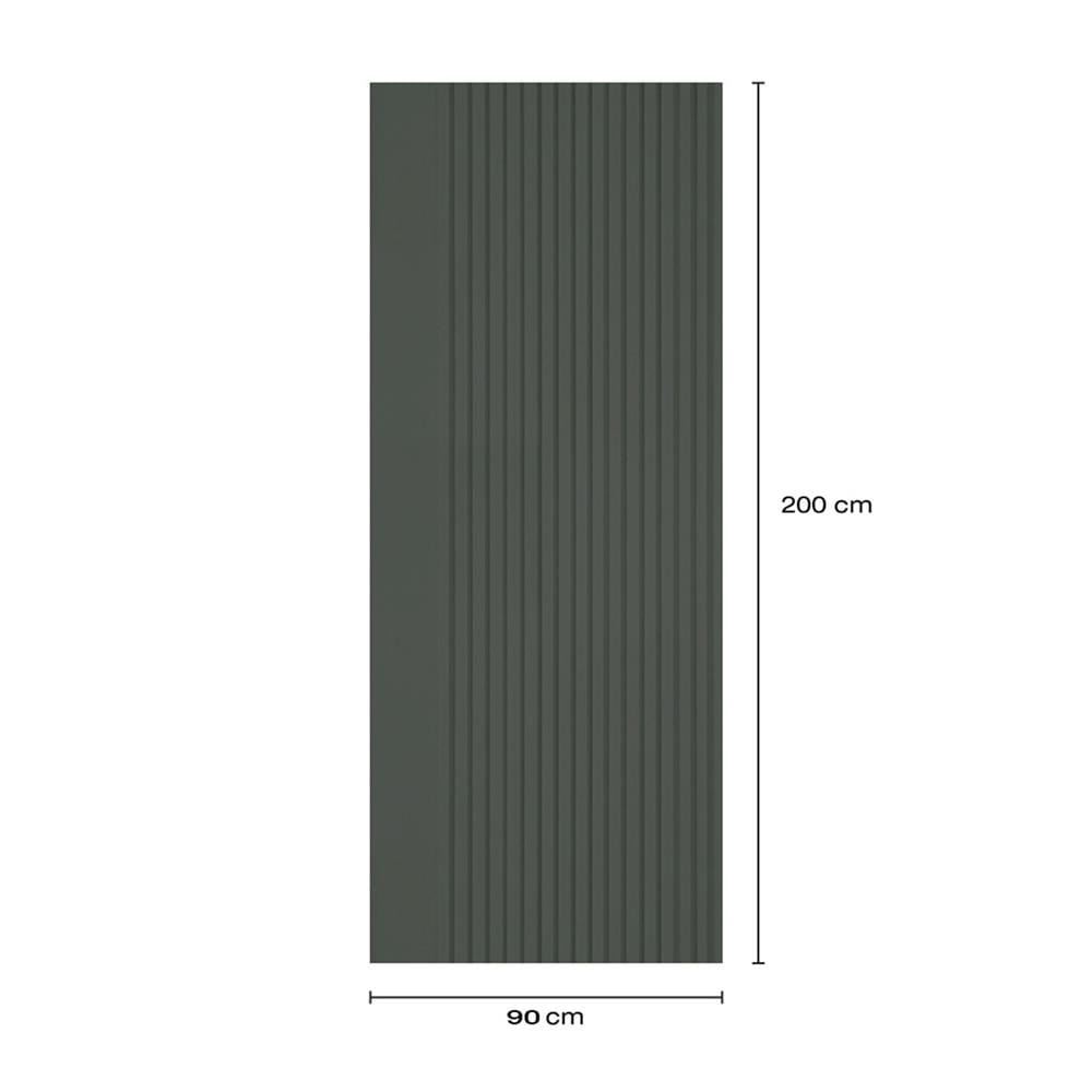 ประตูภายในโพลีสไตรีน ไม่เจาะลูกบิด LINEDEKOR VERTICAL 90x200 ซม. สีเขียวเข้มอมเทา