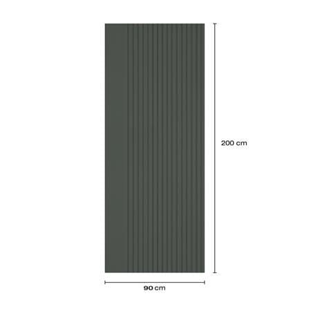 ประตูภายในโพลีสไตรีน ไม่เจาะลูกบิด LINEDEKOR VERTICAL 90x200 ซม. สีเขียวเข้มอมเทา_4
