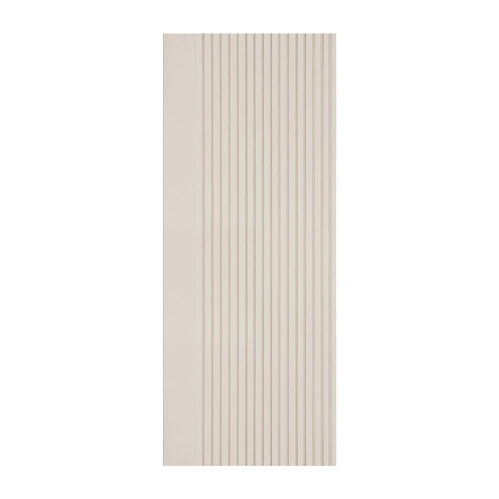 ประตูภายในโพลีสไตรีน ไม่เจาะลูกบิด LINEDEKOR VERTICAL 90x200 ซม. สีครีม