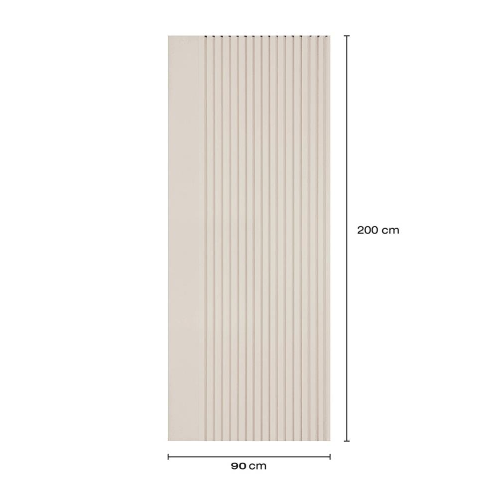 ประตูภายในโพลีสไตรีน ไม่เจาะลูกบิด LINEDEKOR VERTICAL 90x200 ซม. สีครีม