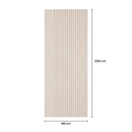 ประตูภายในโพลีสไตรีน ไม่เจาะลูกบิด LINEDEKOR VERTICAL 90x200 ซม. สีครีม_4