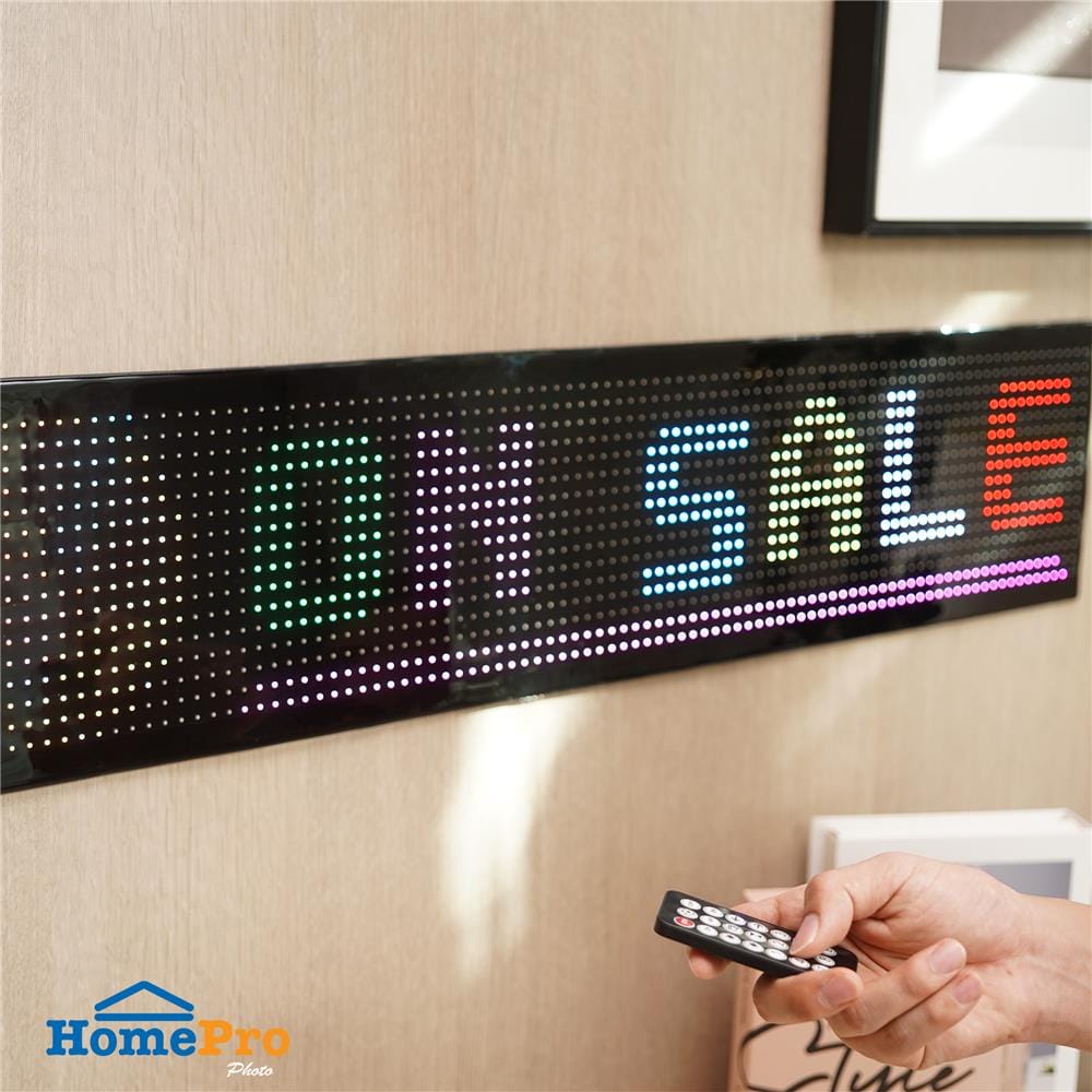 ป้ายไฟ LED HOMEPRO SMART PIXEL MATRIX 16x96 พิกเซล 10 วัตต์ RGB