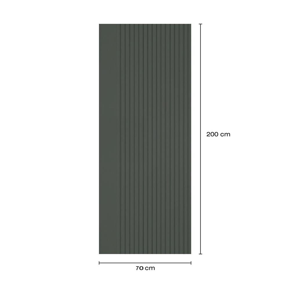 ประตูภายในโพลีสไตรีน ไม่เจาะลูกบิด LINEDEKOR VERTICAL 70x200 ซม. สีเขียวเข้มอมเทา